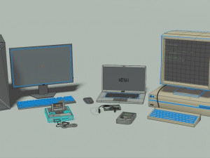 30 low poly electronic and household appliances 3D Model
