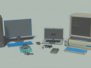 30 low poly electronic and household appliances 3D Model
