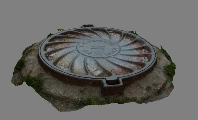 high-poly scanned sewerage hatchway Model 3D .c4d .max .obj .3ds .fbx .stl .blend 