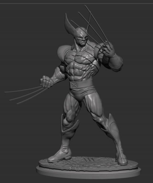 wolverine Modello di stampa 3D .c4d .max .obj .3ds .fbx .stl .blend 