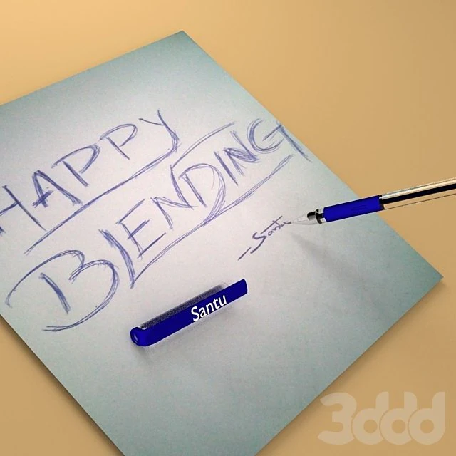 pen 3D Model .c4d .max .obj .3ds .fbx .stl .blend
