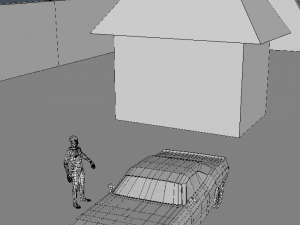 people car house and threes 3D Модель