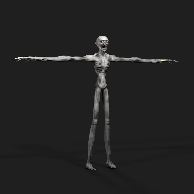 monster realistic - wendigo from myth Modelo 3D .c4d .max .obj .3ds .fbx .stl .blend 