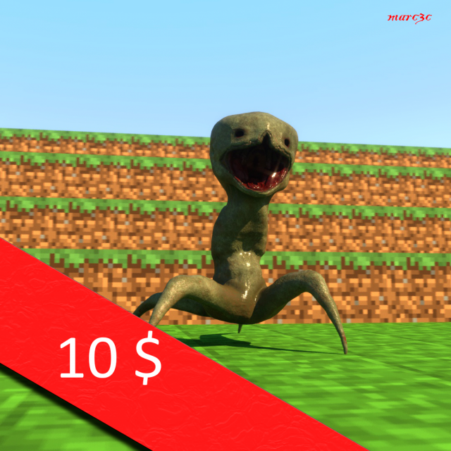 Minecraft Rig - Realistic Creeper 3D Модель In Монстр 3DExport
