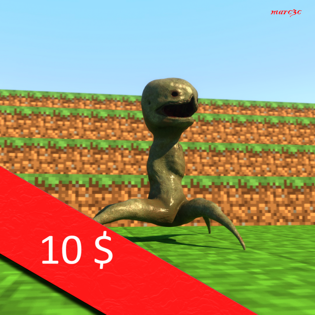 Minecraft Rig - Realistic Creeper 3D Модель In Монстр 3DExport