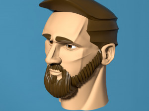 HEAD OF MESSI - PROFESSIONAL FOOTBALL ATHLETE Modèles 3D en vedette
