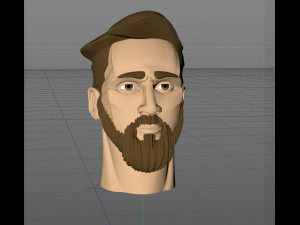 HEAD OF MESSI - PROFESSIONAL FOOTBALL ATHLETE Modèles 3D en vedette