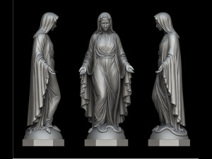 virgin mary statue 3d 3D Модель