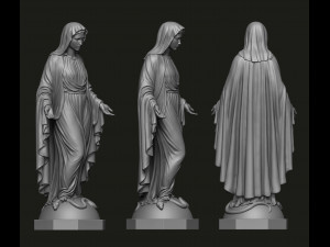 virgin mary statue 3d 3D Модель