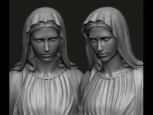virgin mary statue 3d 3D Модель