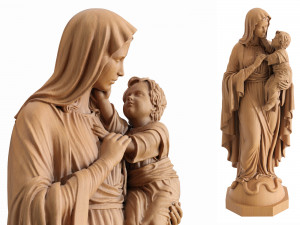 mary with child statue 01 3D 模型