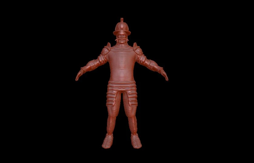 中世纪土耳其士兵 3D 模型 .c4d .max .obj .3ds .fbx .stl .blend