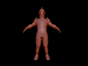 medieval turkish soldier 3D Модель