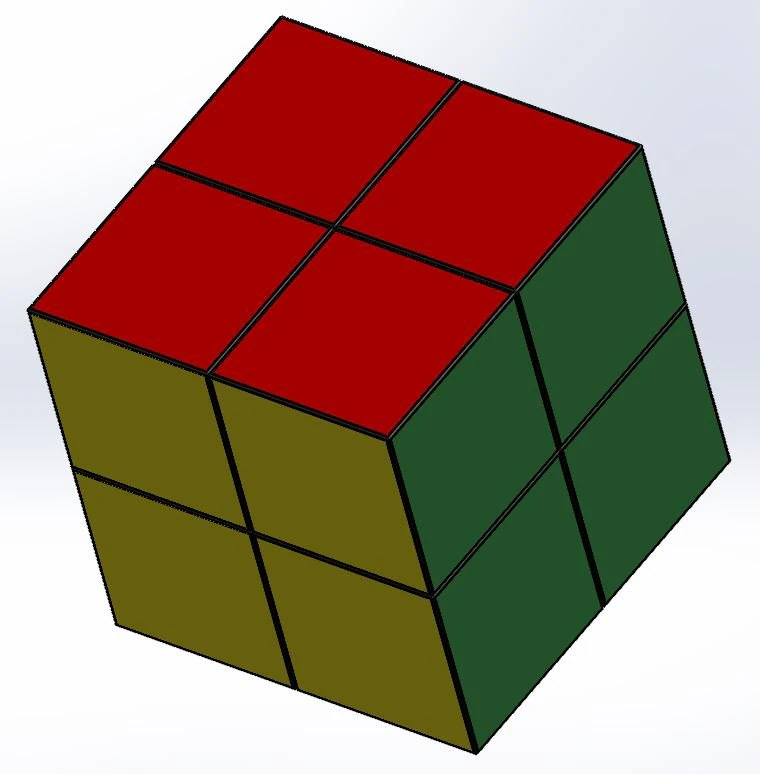 2x2 rubik cube 3D Model .c4d .max .obj .3ds .fbx .stl .blend 