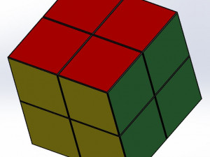 2x2 rubik cube 3D-Modell