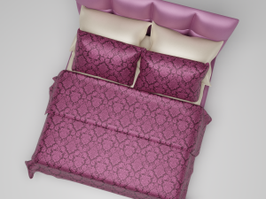 bed elisa lilac Modèle 3D