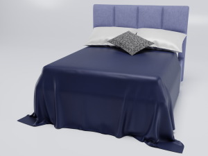 elisa blue bed Modelo 3D