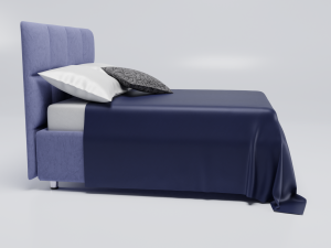 elisa blue bed 3D मॉडल