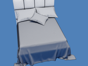 elisa blue bed 3D मॉडल