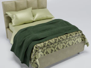 elisa beige bed 3D Model