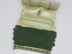 elisa beige bed 3D मॉडल