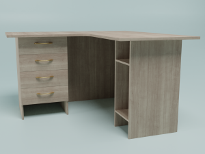 office table white Modelo 3D