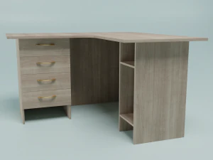 office table white 3D Model