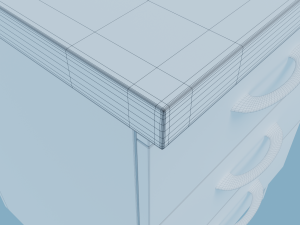 office table white 3D Modell