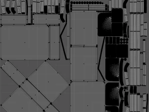 school desk and chair 3D Model