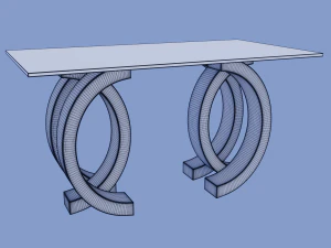 olympia dining table 3D Model