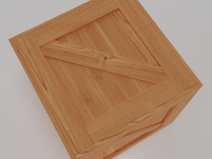 wooden crate Modèle 3D