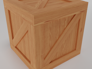 wooden crate Modèle 3D