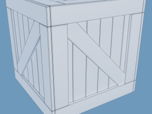 wooden crate Modèle 3D