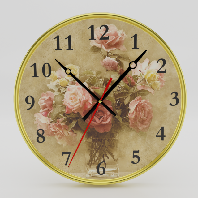 wall clock Model 3D .c4d .max .obj .3ds .fbx .stl .blend 