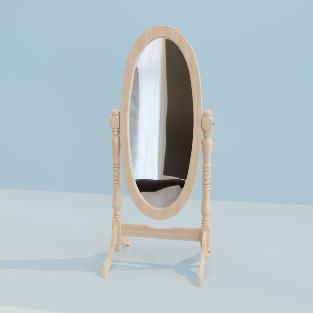 floor mirror juliet Model 3D .c4d .max .obj .3ds .fbx .stl .blend 