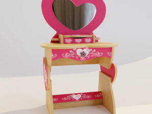 dressing table for girls princess 3D Model