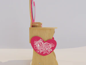 dressing table for girls princess 3D Model