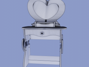 dressing table for girls princess 3D Модель