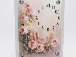 wall clock rose garden 3D Model