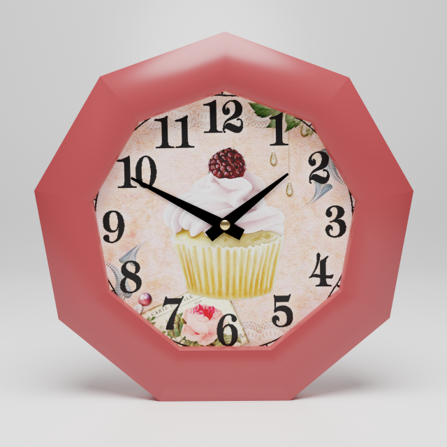 wall clock bon appetit Modèle 3D .c4d .max .obj .3ds .fbx .stl .blend 
