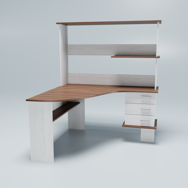 computer table wenge Model 3D .c4d .max .obj .3ds .fbx .stl .blend 