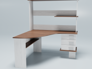 computer table wenge 3D Model