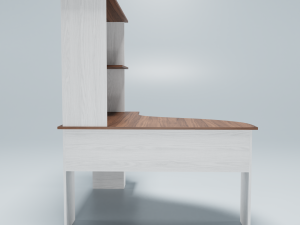 computer table wenge Model 3D