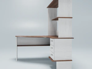 computer table wenge 3D Model