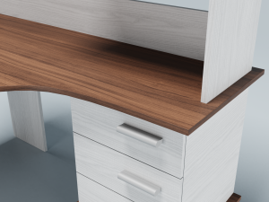 computer table wenge Model 3D