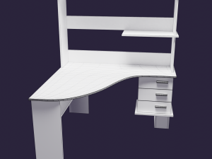 computer table wenge Model 3D