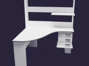 computer table wenge 3D Model