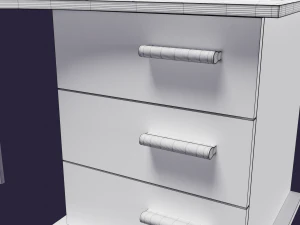 computer table wenge 3D Model