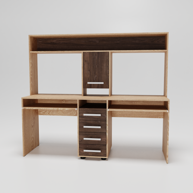 computer table austin Model 3D .c4d .max .obj .3ds .fbx .stl .blend 