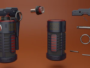 sci fi grenade 3D Model